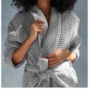 Brooklinen  Gray Women's Waffle Robe XL